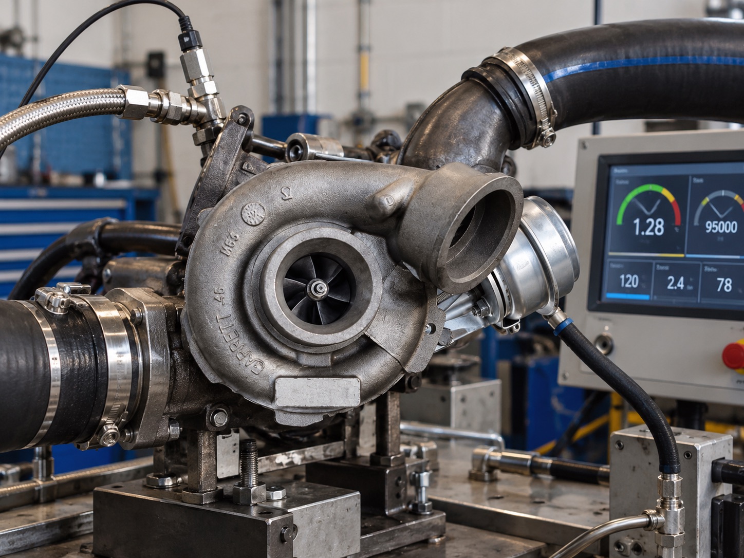 Collaudo di una turbina revisionata sul banco prova